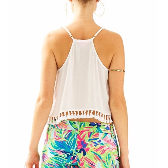 Lilly Pulitzer White Linen Tank Top - Picture 2 of 6